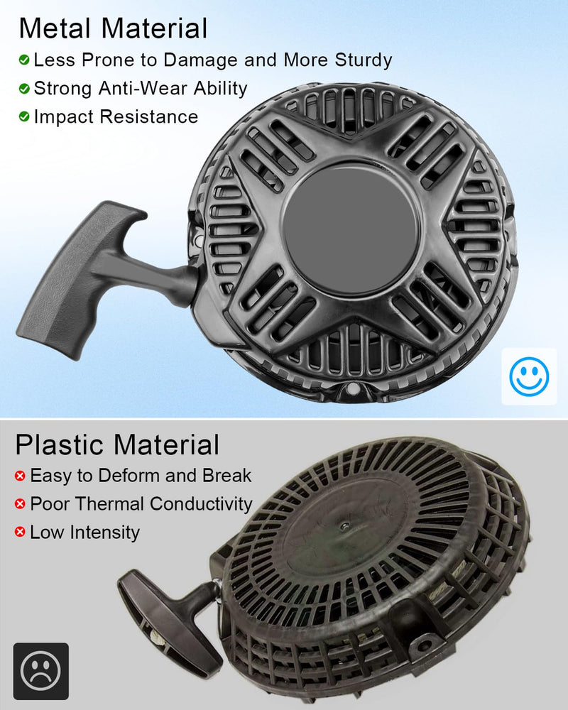 Recoil Starter Assembly Fit for Westinghouse 212cc Engine WPX2700 Pressure Washer DuroStar 208cc 210cc 224cc Engine DS4000S Wen GN4500 DF475T Portable Generator, with Bolts & Gaskets