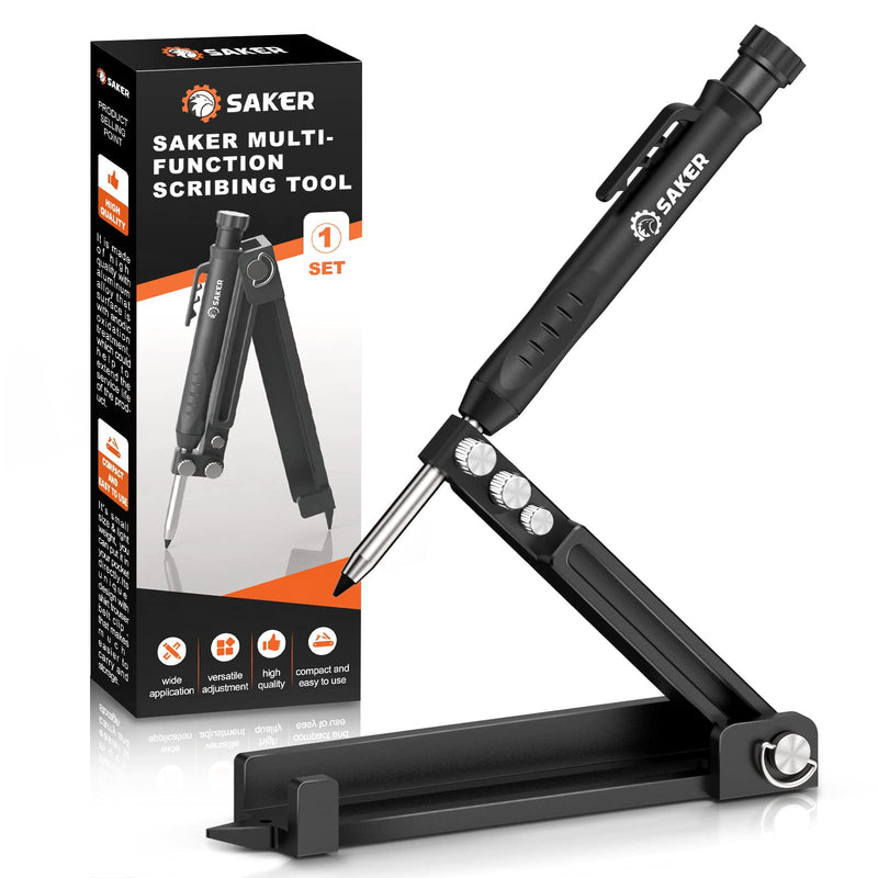 [Australia - AusPower] - Saker Multi-function Scribing Tool&Saker Miter Saw Protractor (Black) 
