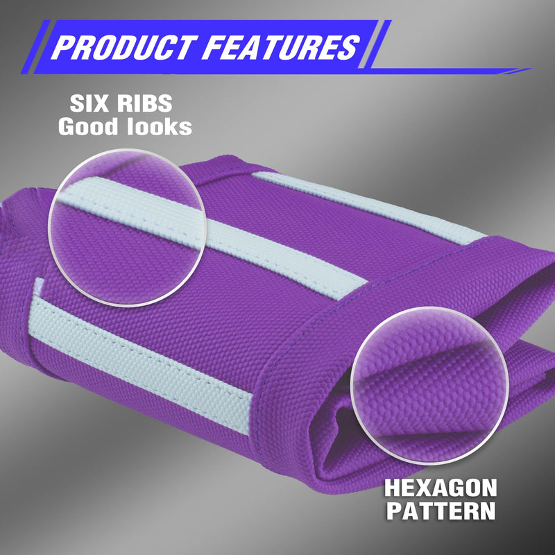 [Australia - AusPower] - Dirt Bike Seat Cover - White Stripe Universial Seat Cover for Dirt Bike - Motorcycle Motorcross Enduro Seat Covers (Purple) Purple 