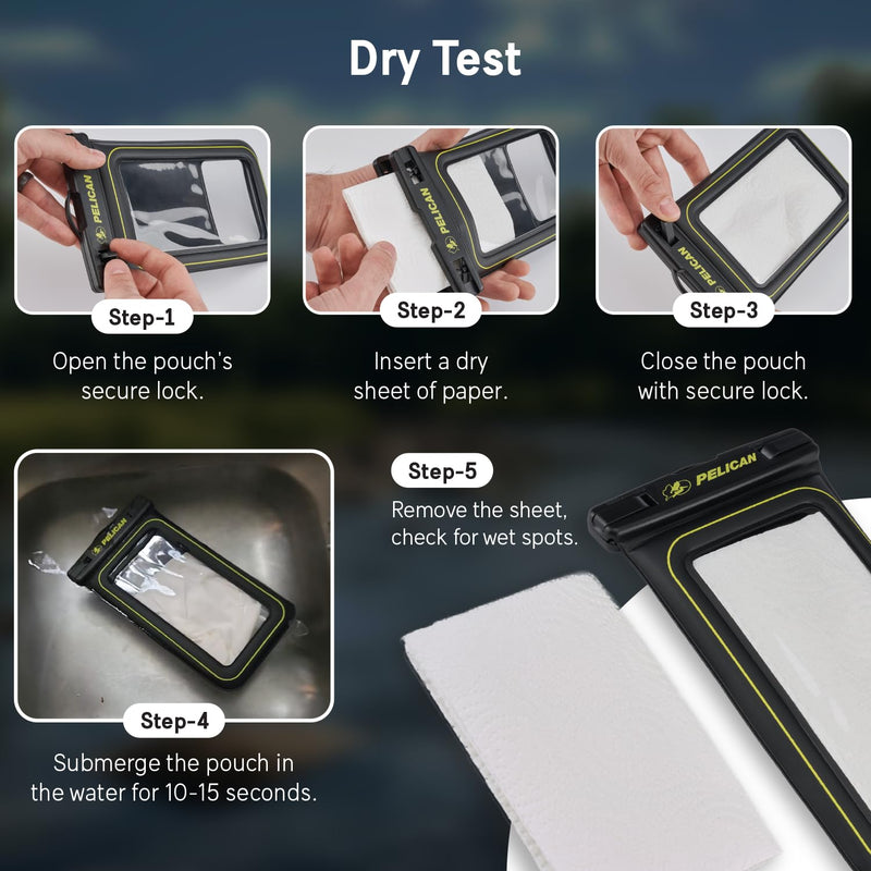 [Australia - AusPower] - Pelican 2 Pack Marine - IP68 Waterproof Phone Pouch (Regular Size)-Floating Waterproof Phone Case For iPhone 15 Pro Max/ 14 Pro Max/ 13 Pro Max/ 12/ S24 - Detachable Lanyard - Black / Hi-Vis Yellow 2 Pack - Black / Hi-Vis Yellow 