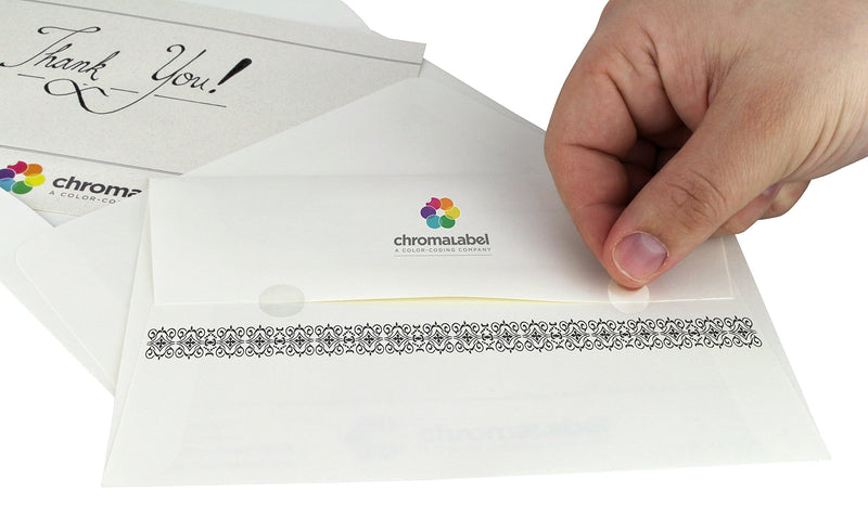 ChromaLabel 0.50 inch Round Clear Transparent Dot Stickers, 500 per Roll, Non-Perforated