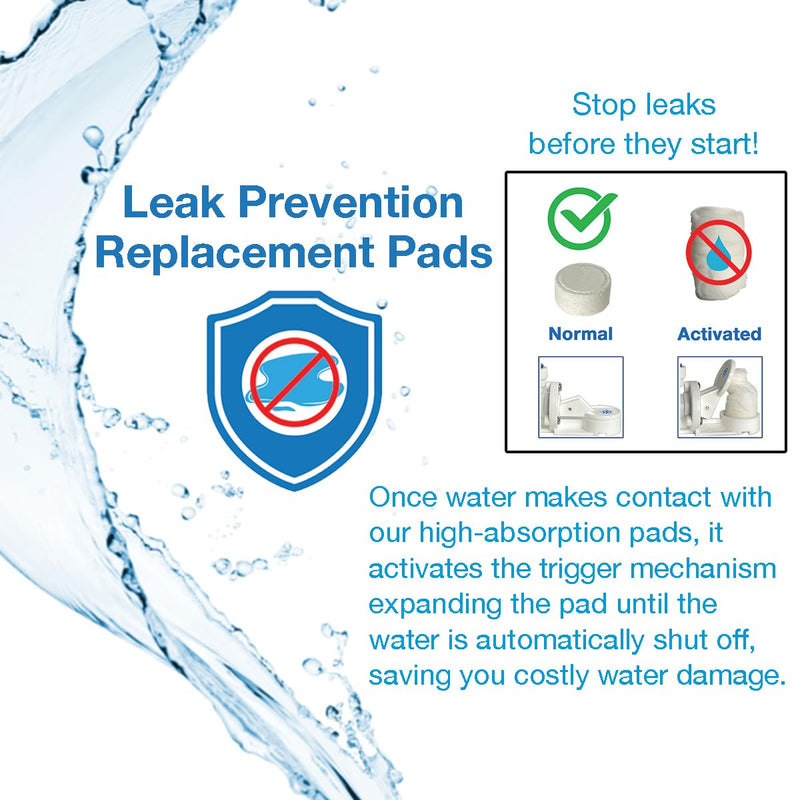 18mm 50 Pack, Leak Stop Valve Replacement Pads, US Company! Support American Businesses! For Automatic Leak Detectors, Water Stop Valves, Under Sink Reverse Osmosis, Filtration Systems (50-Pack) 50-Pack