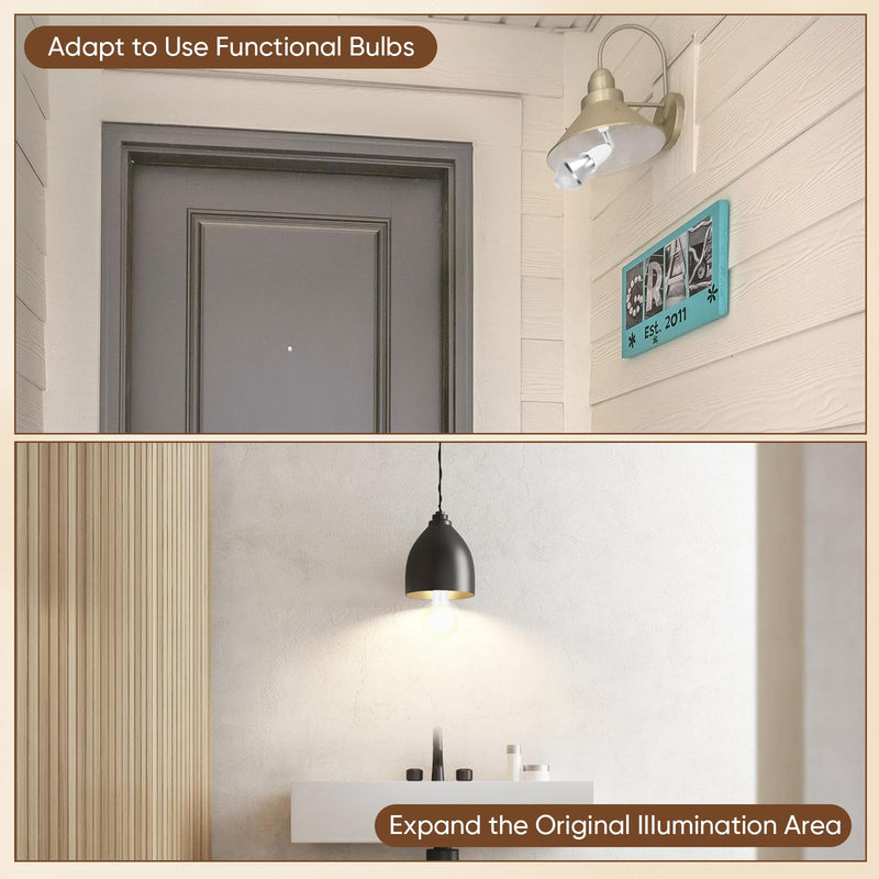 [Australia - AusPower] - 3 Pack Light Socket Extender, E26/E27 4.5 Inch Light Socket Extension, Vertical 180°Horizontal 350° Adjustable Light Socket, Medium Screw Base Light Bulb Extension Socket 3 Light Socket Extender- 4.5 Inch 
