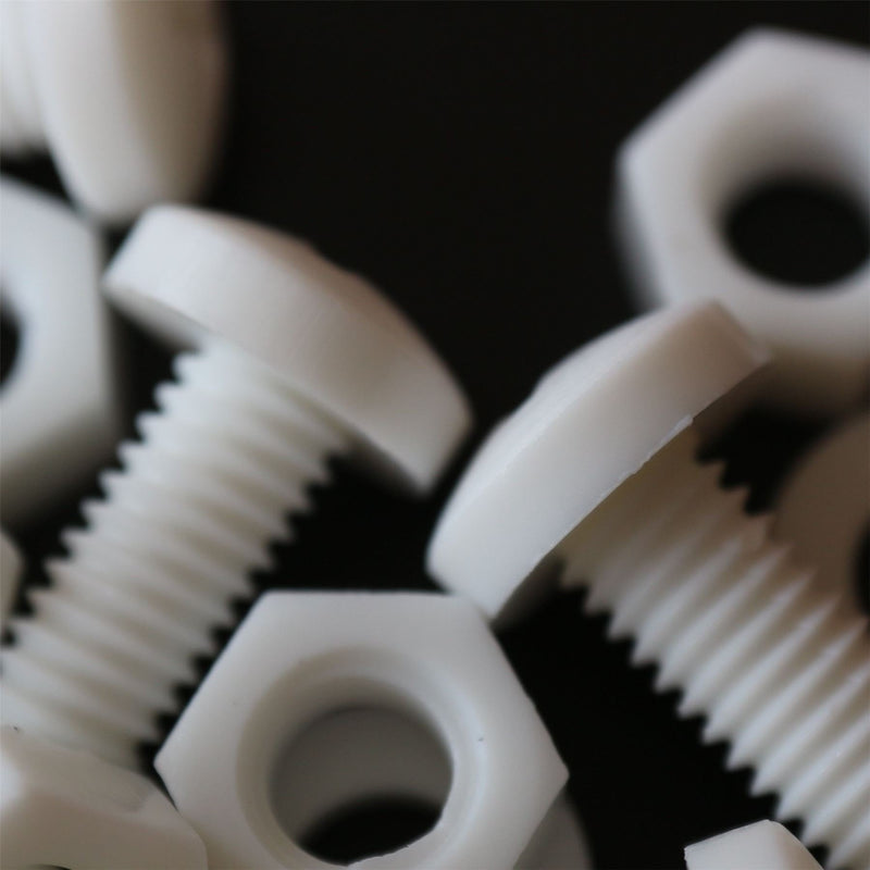 [Australia - AusPower] - 20 x White Pan Head Screws Polypropylene (PP) Plastic Nuts and Bolts, Washers, M6 x 20mm, 15/64 x 25/32 