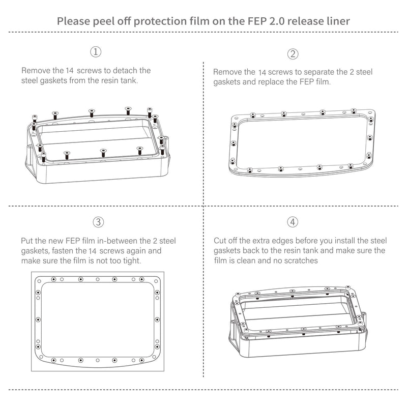 ELEGOO 5PCS PFA Release Liner Film 146 * 195mm with 0.127mm Thickness and Stronger Release Functionality,Compatible with Mars 3/Mars 3 Pro/Mono 2 5PCS-Mars 3/3 Pro