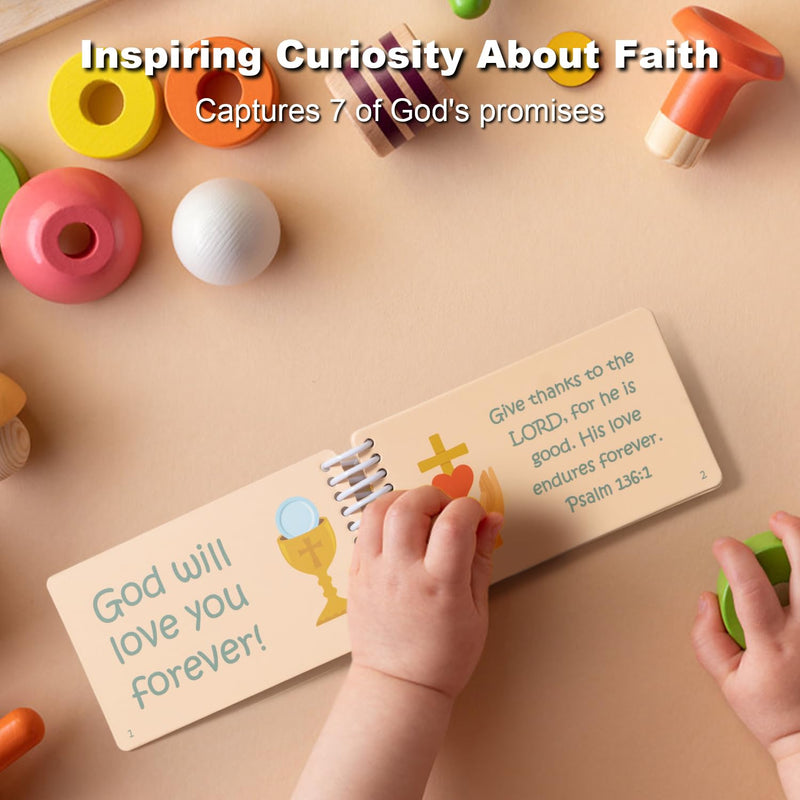 [Australia - AusPower] - God's Promises Book 5×3×0.5 in - Baptism Gifts Idea for Boys Girls Baby Kid Godson Goddaughter from Godmother, First Birthday Gift Christian Baby Books First Bible Grandson Granddaughter Baby Shower 