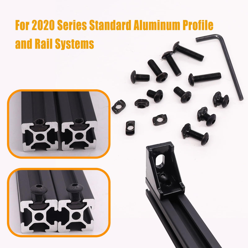 [Australia - AusPower] - weideer 210PCS M5 T-Nuts Screws Assortment Kit,Compatible with Rail Mount,Replacement for M-Lok Nut Screw,M5 Nut and Bolt Assortment Sets for 2020 Series Standard Aluminum Profile 