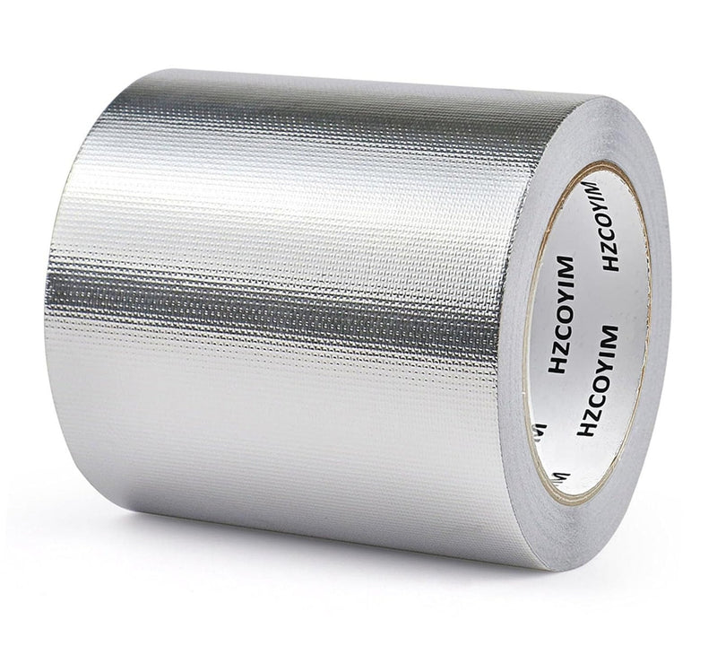 Silver Aluminum Foil Tape 6in x 66ft High Temperature Adhesive Muffler Tape Heat Shield Blocking Tape for HVAC/Air Conditioning Pipe/Car Exhaust Pipe 6inches x 66feet