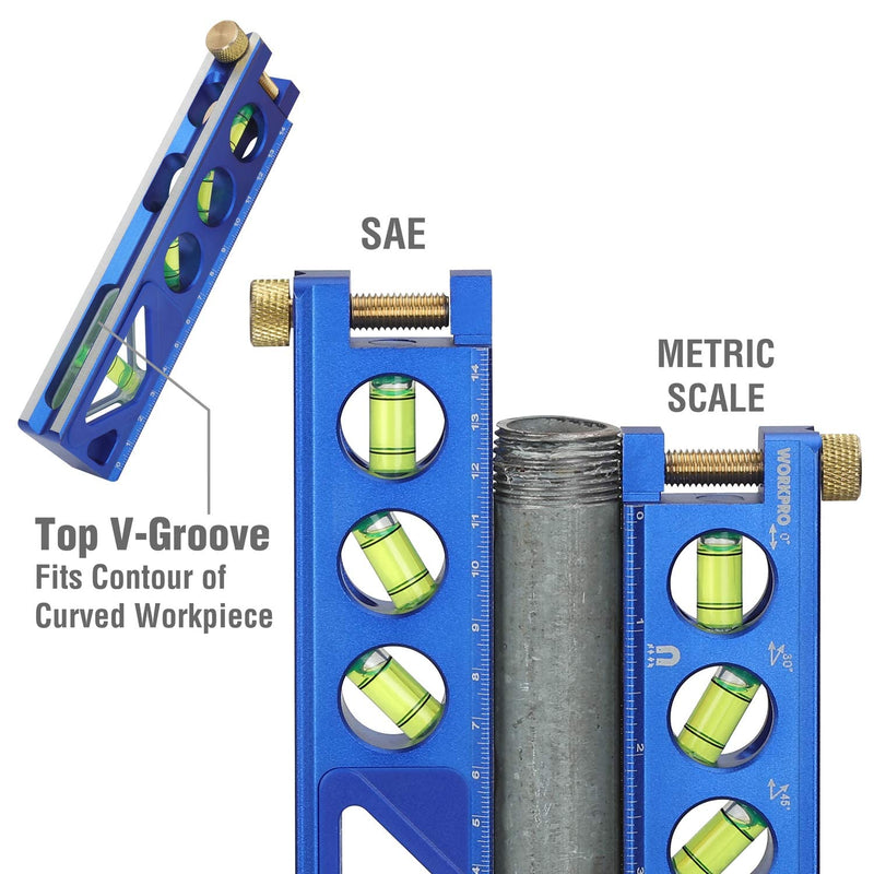 [Australia - AusPower] - WORKPRO Torpedo Level & WORKPRO 3-piece Adjustable Wrench Set 