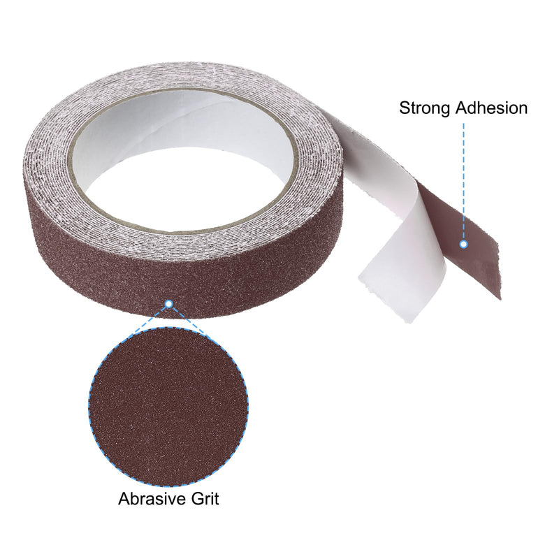 PATIKIL 1 Inch x 16 Ft Anti Slip Traction Tape, 2 Pack Non-Slip Grip Tape Non Skid Tread Safety Tape for Stairs Steps Scooter Deck, Brown