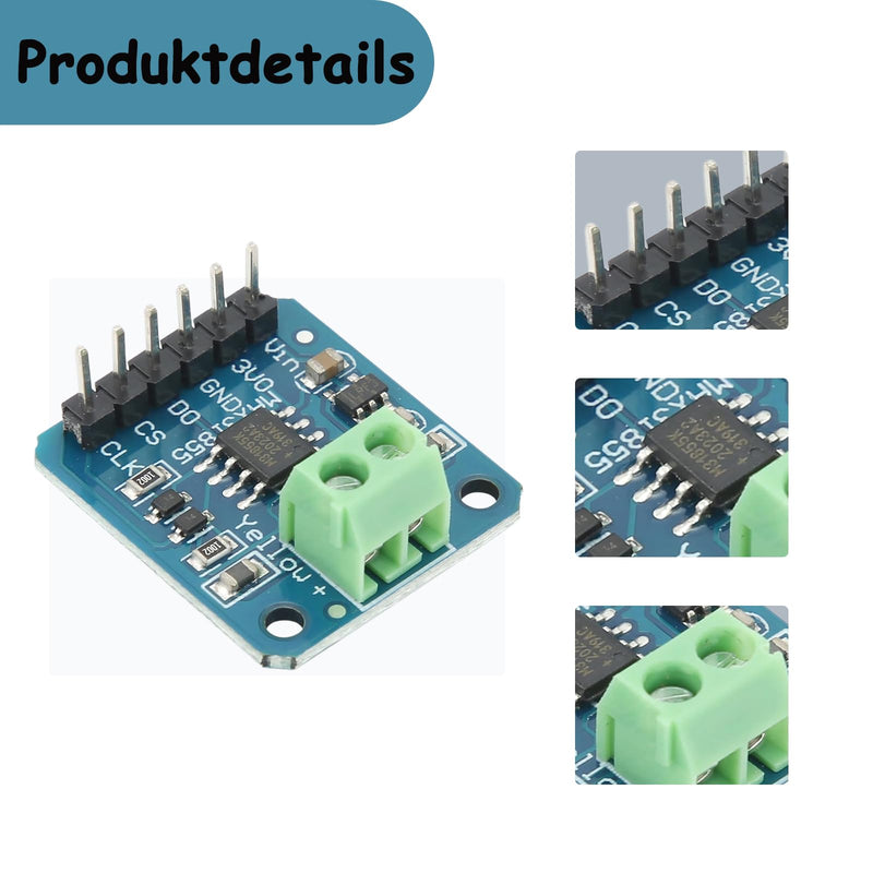 MAX31855 K Type Thermocouple Module, 14-Bit Resolution Pack of 2 | Temperature 200℃~1350℃, SPI port digital output, 0.25°C accuracy, for industrial temperature measurement