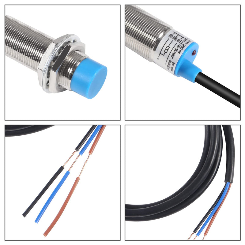 [Australia - AusPower] - 3Pcs LJ18A3-8-Z/BX NPN NO Inductive Proximity Sensor Switch Detector 8mm Detecting Distance DC 6-36V M18 Approach Switch 300mA 3 Wire LJ18A3-8-Z/BX for 3D Printer Probe Bed Leveling, MCU Board LJ18A3-8-Z/BX) 