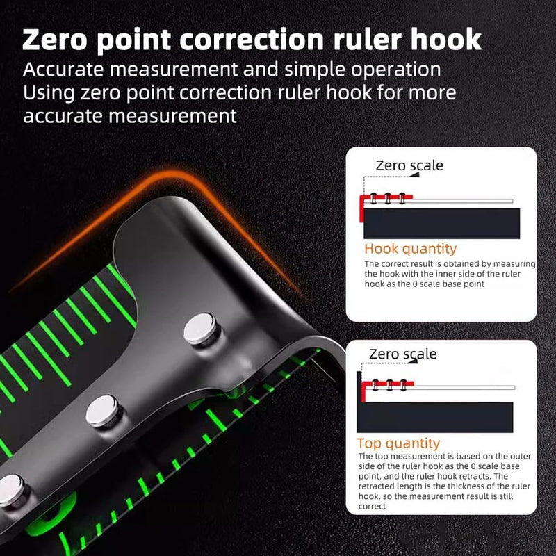 Metric Measuring Tape Meter 5M/10M*25mm Self Locking Shock Resistant Fluorescent Steel Tape Measure High Precision Metre Ruler Scale Measuring Tools (10 M) 10 m