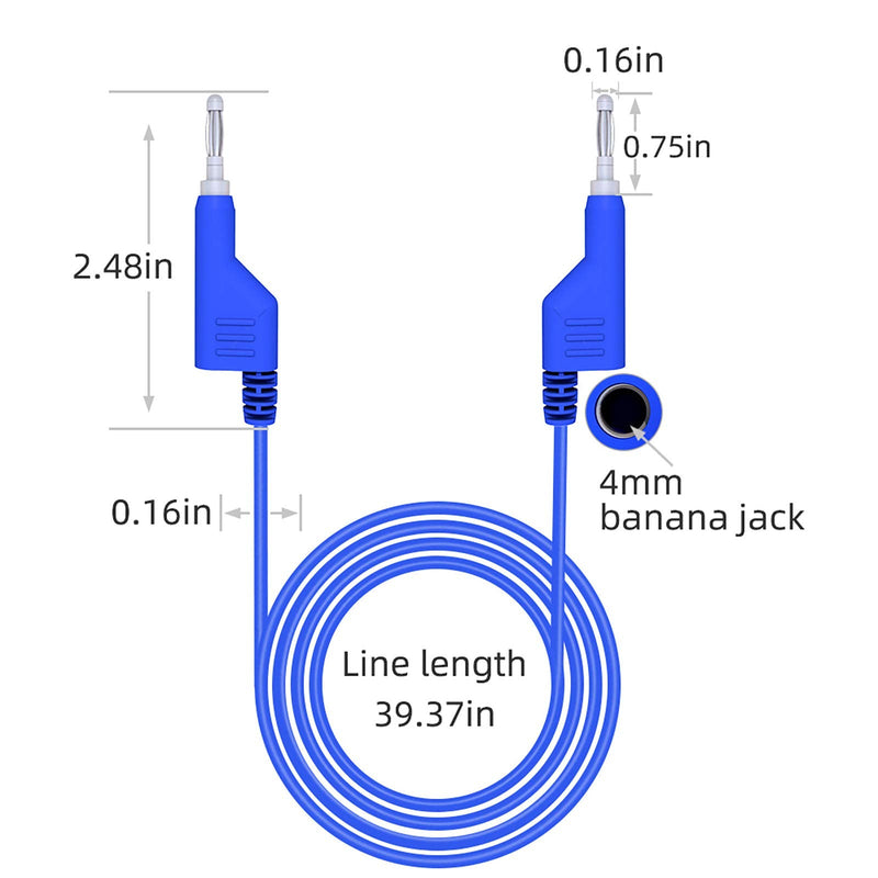 [Australia - AusPower] - Goupchn 15PCS Test Leads Kit Alligator to Alligator Clip Dual-ended, Stackable Banana to Banana Plug, Stackable Banana Plug to Alligator Clip Copper Flexible Cable Wires for Electrical Testing 3.3ft/1 