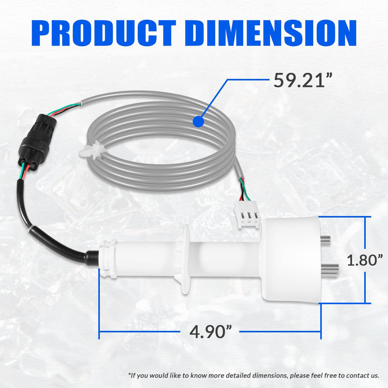 [Australia - AusPower] - 000016053 Ice Water Level Sensor Probe Kit with Harness for Manitowoc Ice Maker, Replace for 000007052, 000007724, 000007099, for Model I0322, I1000, I2170C, IB0682DC, ID0302A, IR0500A, IY0304A 