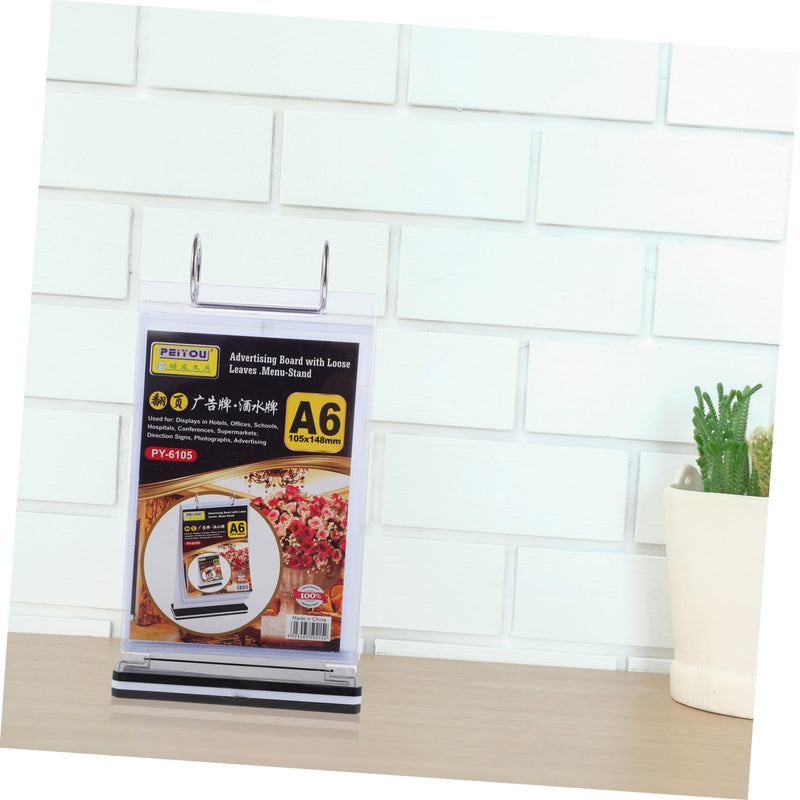 [Australia - AusPower] - Ciieeo Menu Holder for Table Menu Display Holder Flip Menu Holder Menu Display Stand Desktop Display Stand Restaurant Menu Stand Sign Poster Stand A4 Pvc Picture Frame Material 