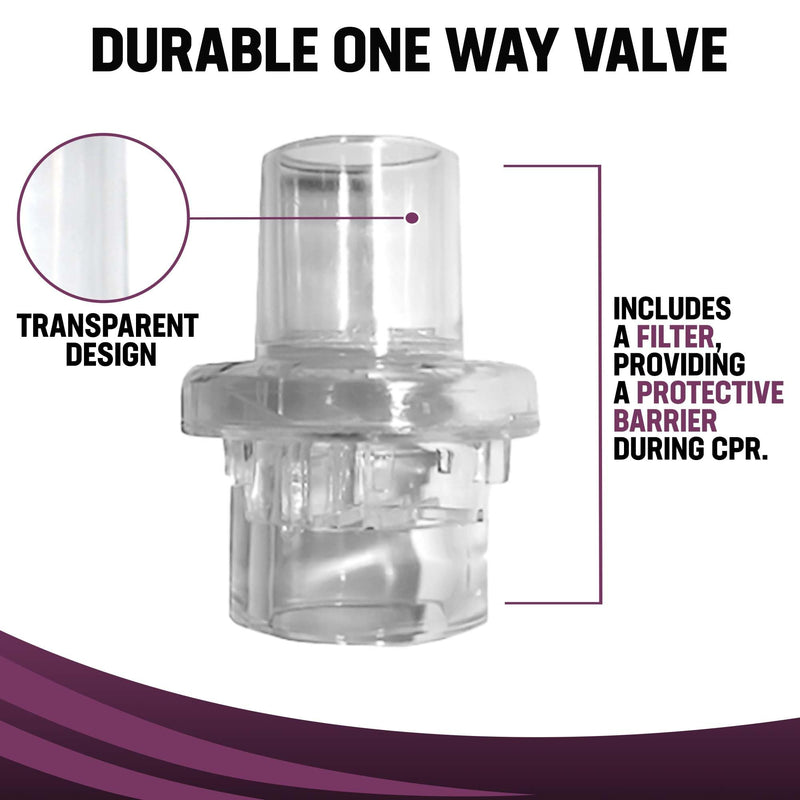 [Australia - AusPower] - Ambu Kemp USA Durable One Way Replacement Valve for CPR Mask - Essential First Aid Kit Equipment, Survival Gear - Emergency Supplies for Experts (10) 10 
