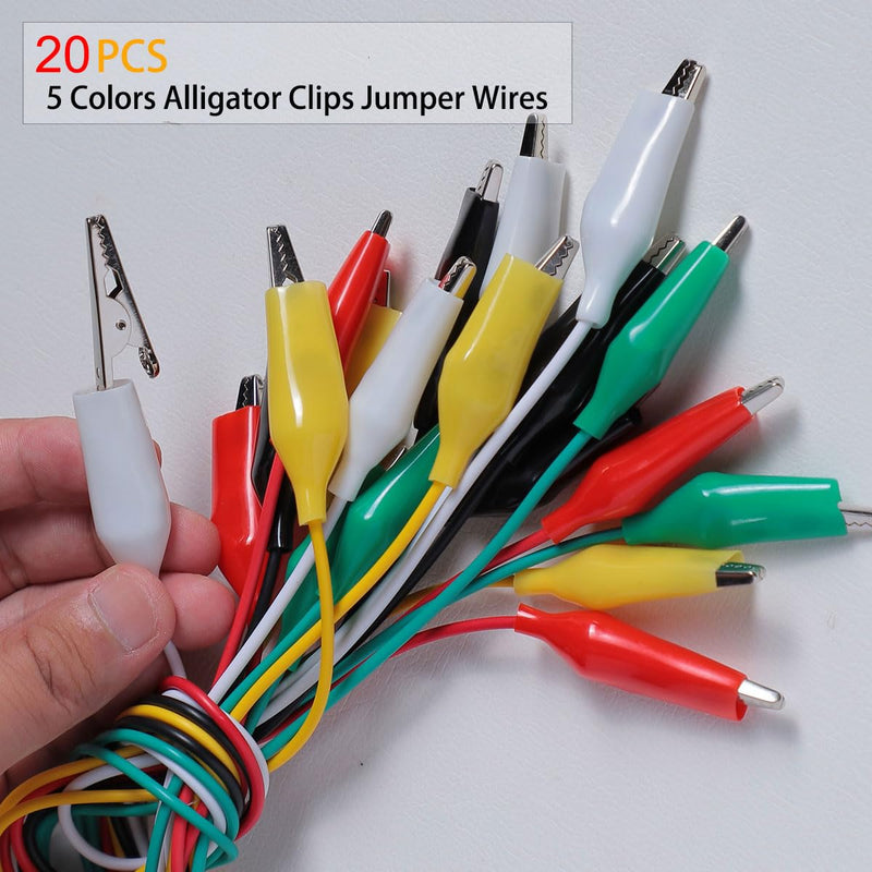 [Australia - AusPower] - TKDMR 45 Pcs Multimeter Leads Kit, Professional and Upgraded Test Leads Set with Replaceable Gold-Plated Multimeter Probes, Alligator Clips, Test Hooks,5 Colors Jumper Wires and Back Probe Pins. TKDTL4506 