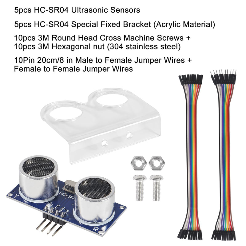 [Australia - AusPower] - HC-SR04 Ultrasonic Sensor Module Kit for Arduino HC-SR04 5pcs 