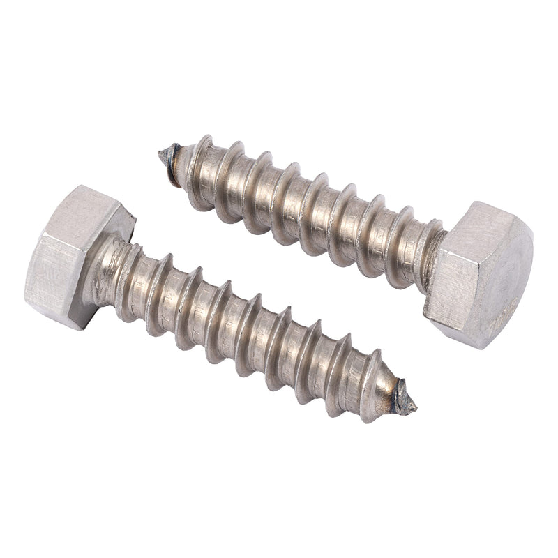 [Australia - AusPower] - 3/8 x 1-1/2 Stainless Lag Bolt (25-Pack) 18-8 Stainless Steel, Heavy Duty Hex Wood Lag Screw, ASME B18.2.1 Commercial/Industrial Grade by Makers Bolt 3/8 x 1-1/2 (25 pack) 