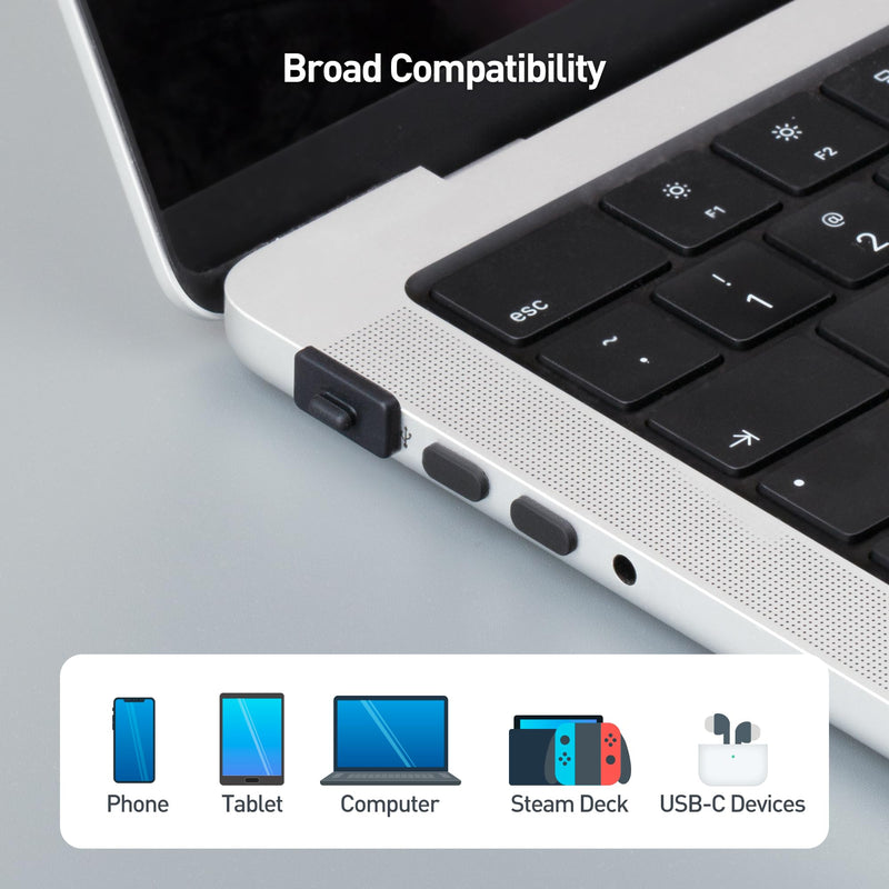 [Australia - AusPower] - Cable Matters Combo-Pack USB-C and USB Port Covers - 10x USB-A Port Covers & 10x USB C Port Covers in Black (USB Dust Cover, USB C Caps, USB Anti Dust Cover, USB-C Protector Plug) USB/USB-C Combo 