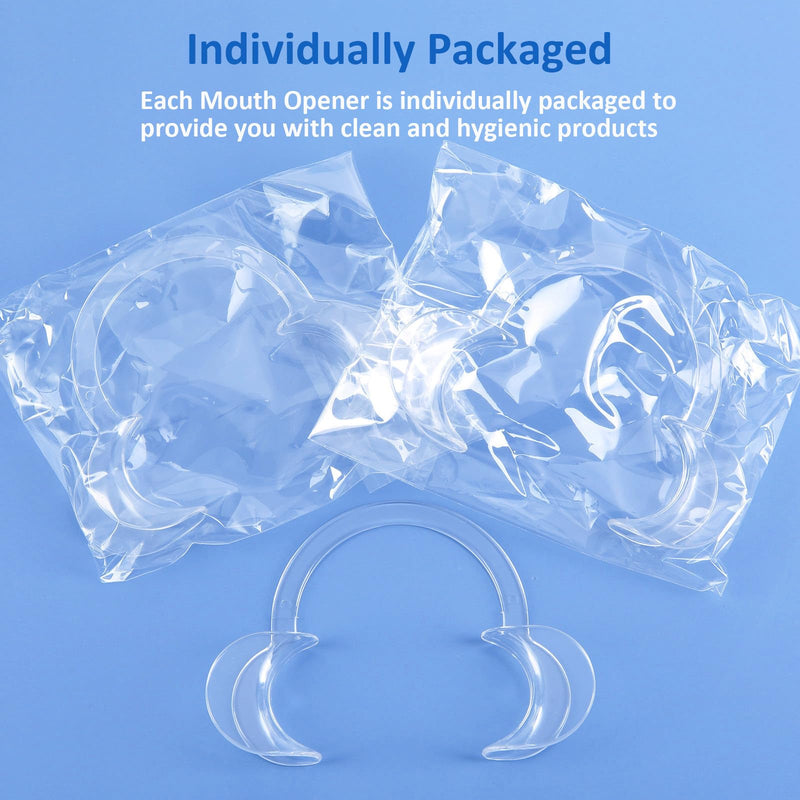 [Australia - AusPower] - JMU 20 Pcs Dental Cheek Retractors Medium, Autoclavable Mouth Opener, Individually Packaged, C-Shape M 