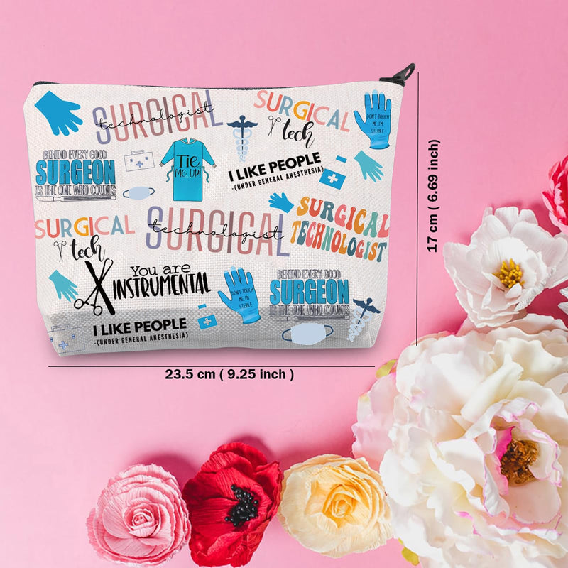[Australia - AusPower] - TSOTMO Surgical Gift Surgical Tech Gift Surgeon Surgery Gift Surgical Tech Zipper Pouch For Doctor Nurse Medical Graduation Gift (Surgical Tech) 