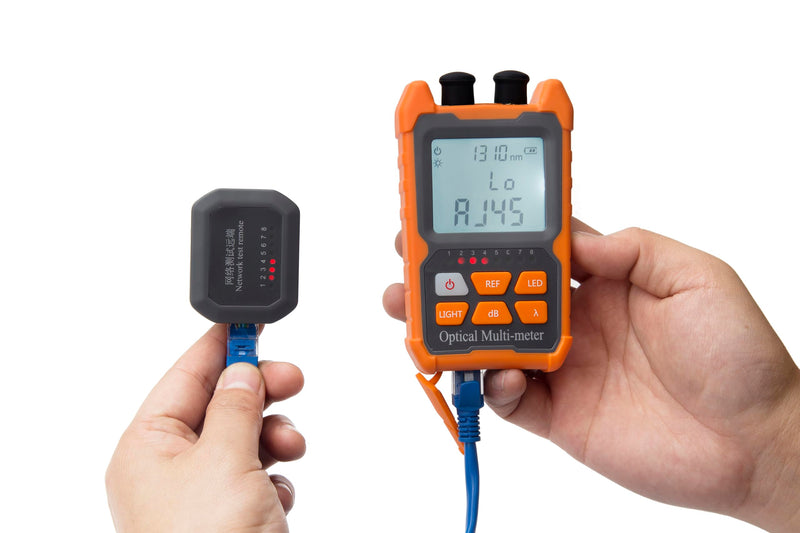[Australia - AusPower] - Fiber Optic Tester Portable Fiber Light Power Meter FC/SC/ST Universal Interface -50~+26dBm Built-in 2mW Visual Fault Locator (OPM&VFL) with 1pc FC to LC Adapter 1 