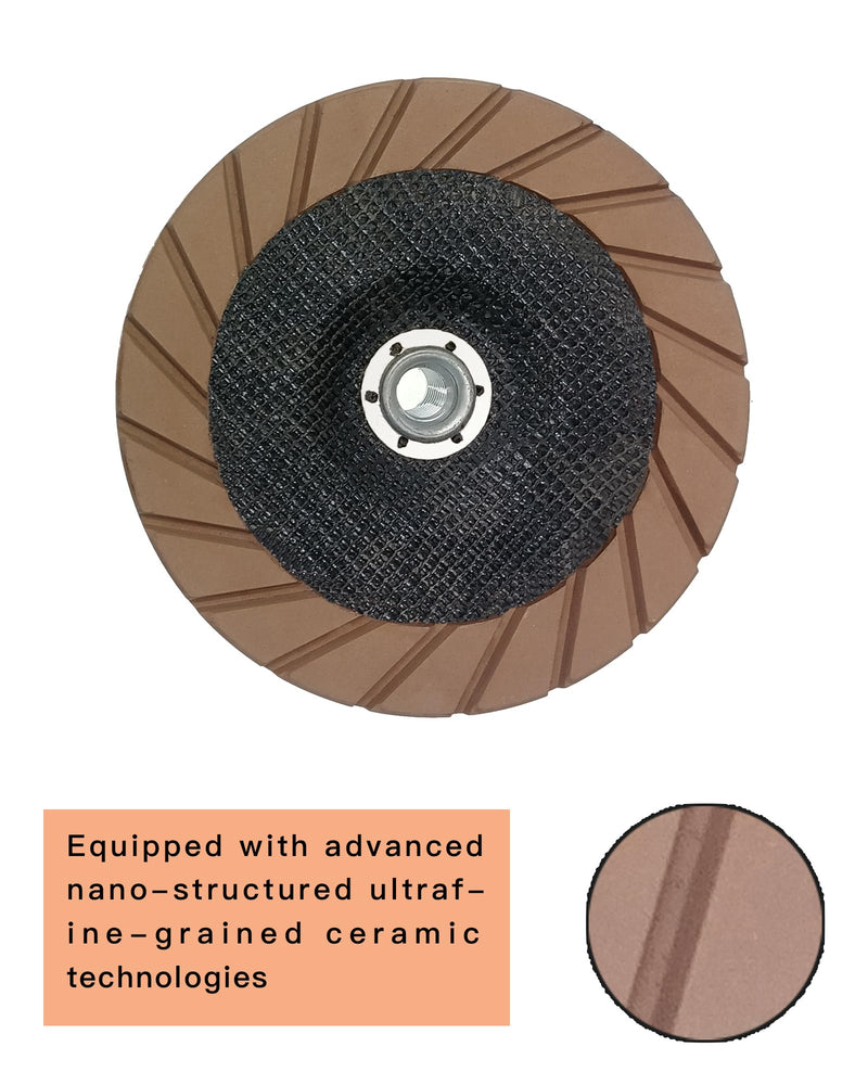 [Australia - AusPower] - Concrete Grinding Cup Wheel 7" Ceramic Diamond Cup Wheel for Floor Grinding, Fits 5/8"-11 Arbor Angle Grinder, 200# Medium 200# 