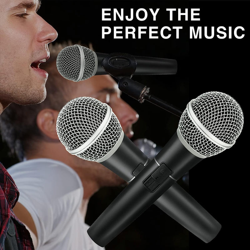 4 Pieces Metal Microphone Mesh Heads, Microphone Metal Head with Sponge, Compatible with SM58 Microphone, Replacement Microphone Grid, Wired and Wireless Microphones Replacement Microphone Grill Head