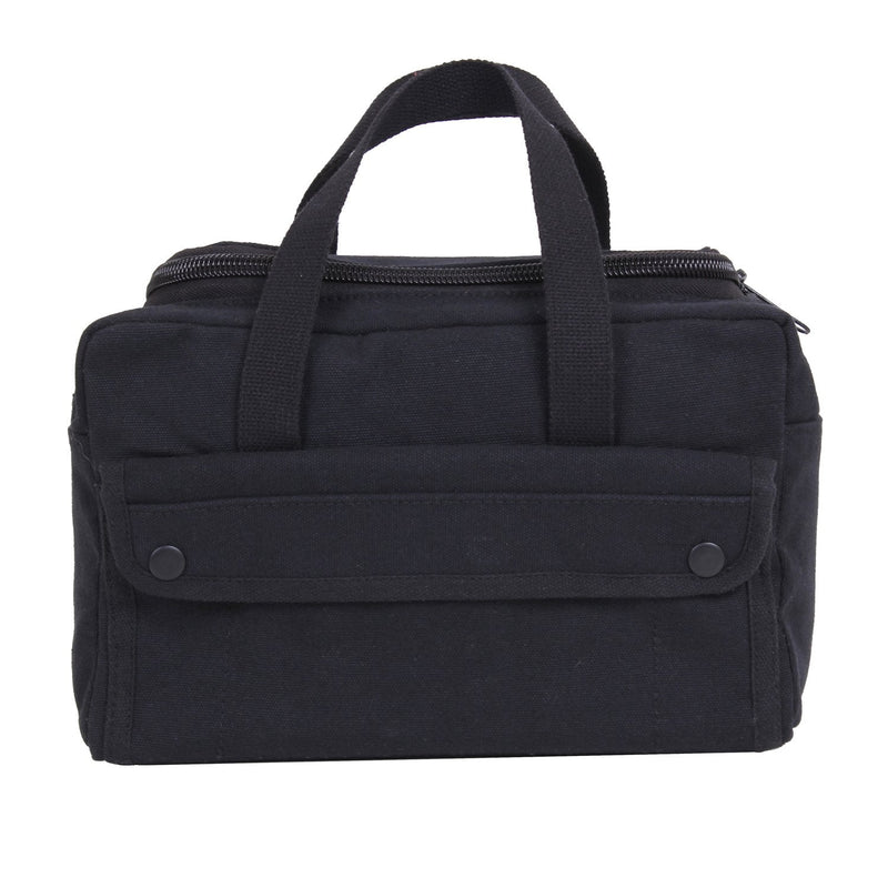 Rothco Wide Mouth Mechanics Tool Bag with Brass Zipper - Heavy Duty Canvas Construction - Ideal for Tool Storage and Transport, Black