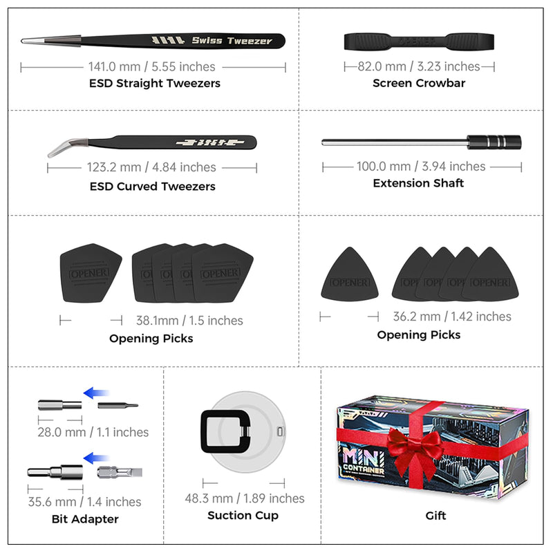 Precision Screwdriver Set with 21 Kinds of 160 Magnetic Bits, JAKEMY Multi-Bits Professional Laptop Screwdriver Repair Kit for Most Electronic Devices, Watch, Xbox, Console, Glasses, Doorbell, DIY Fo168 - 180 in 1
