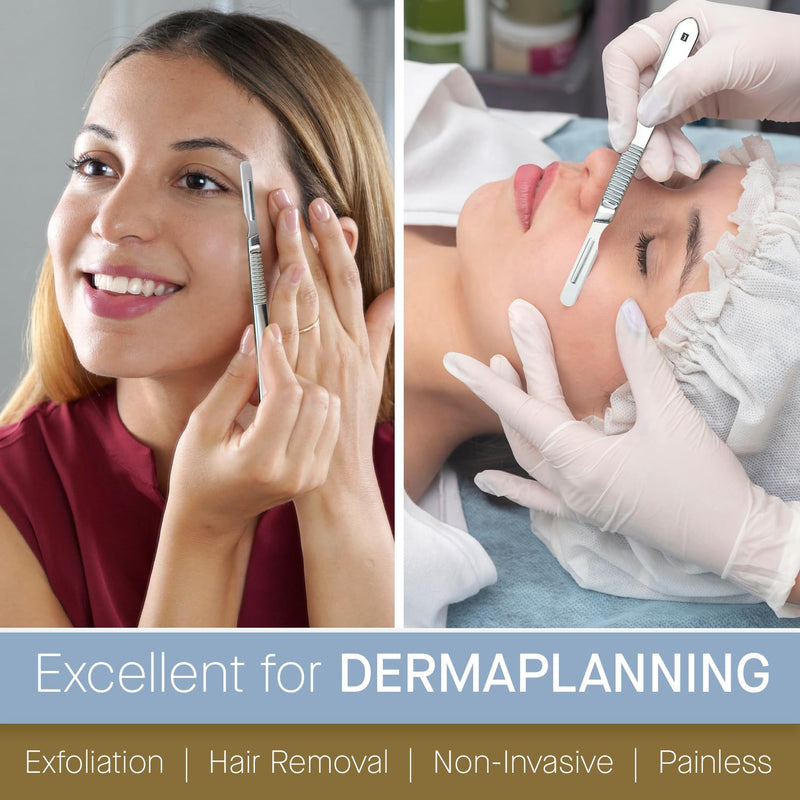 [Australia - AusPower] - 10r Blades Dermaplaning 0.7mm Extra Wide Pack of 100 Surgical Blades 10r, Size 10r Scalpel Blades, High Carbon Steel Dermablade Dermaplane Blades 10r Individually Wrapped Disposable 10r Blade Sterile 