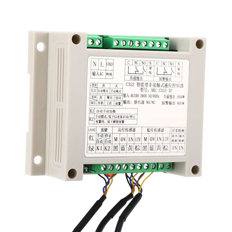 AC100 to 260V Automatic Water Level Controller XKC C352 3P Non-Contact Liquid Level Sensor for Various Loads