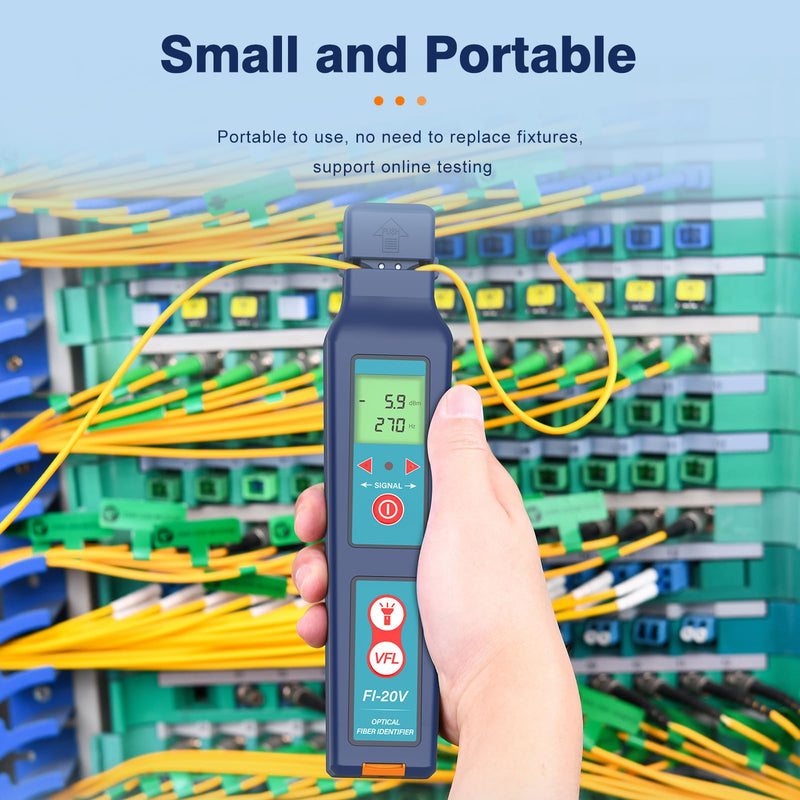 [Australia - AusPower] - Optical Fiber Traffic Identifier OFI FI-20V All-in-one Chuck Live with VFL LED Light 800nm-1700nm Detector Traffic Identifier Suitable for 0.25/0.9/2.0/3.0mm Small and Practical 