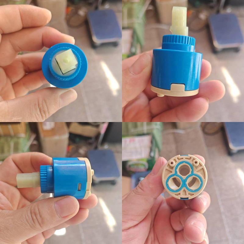 [Australia - AusPower] - 2 Tap Cartridge, Ceramic Cartridge 35 mm, Cartridge 35 mm for Blanco, Mellbree, Ceramic Tap Cartridge for Kitchen Taps, Tap Cartridge, Replacement Cartridge Single Lever Mixer Tap 