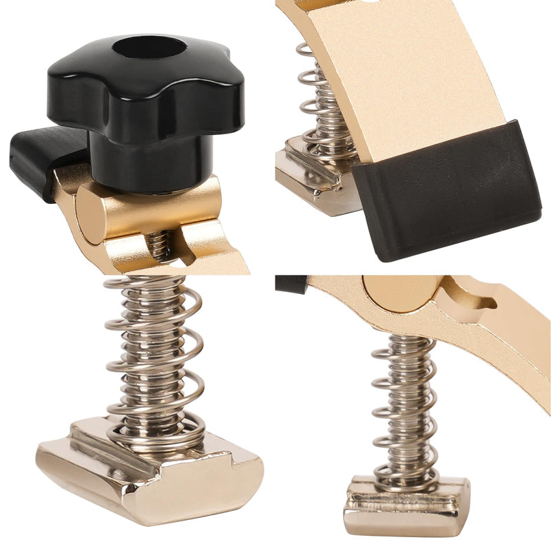 [Australia - AusPower] - LUNYEE 4PCS Mini Hold Down Clamp Kit, CNC Router Clamp for Woodworking and Metalworking, Compatible with 3018 CNC Router Machine, 3018 Pro Max/ 3018-Pro Ultra, 2.5’’Lx 0.8’’Wx 2.4’’H 