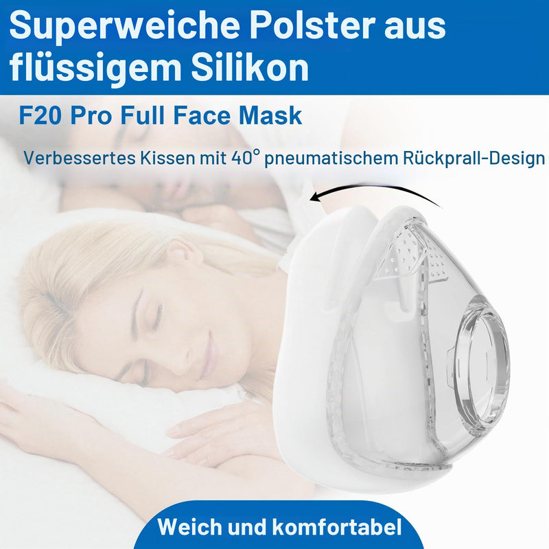Replacement F20 Frame System for AirFit F20, Replacement Face Mask Headband Kit - Includes F20 Mask (Medium) Headband, Frame System - Leak-free Seal and Ultra Comfortable Accessories (M) F20-Frame All