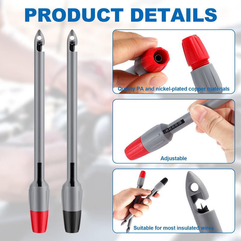 [Australia - AusPower] - 2pcs Wire Piercing Probes, 7.48x0.79in Insulation Piercing Clip Wire Piercing Tool Piercing Probes for TP81 Multimeter Voltage Voltmeter Thermometer Testing(0.16in) 0.16in 