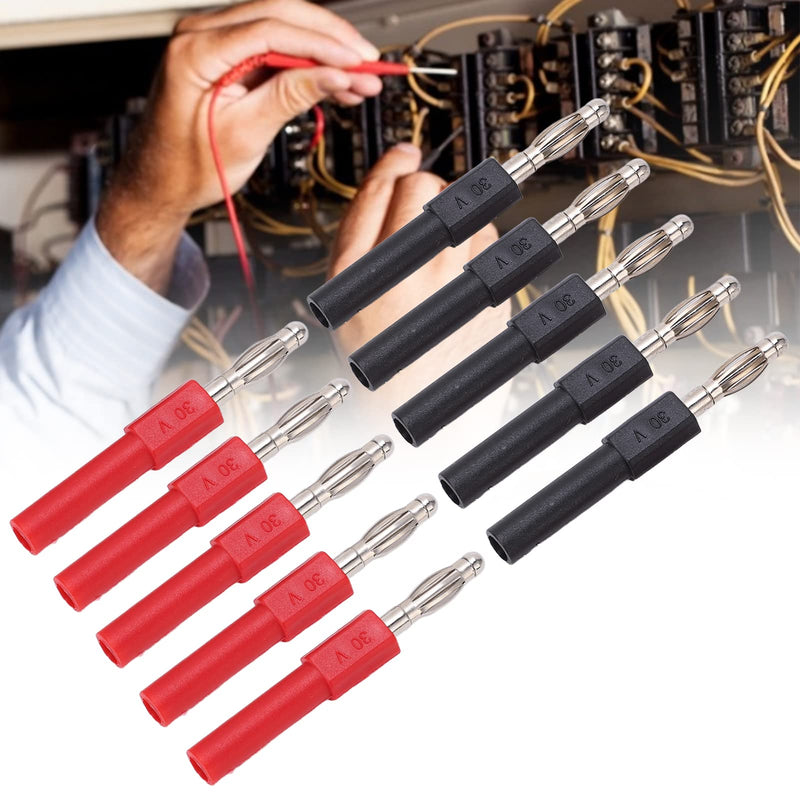[Australia - AusPower] - 5Set J.20012 Banana Plug Connector 4mm Male to 2mm Female Multimeter Banana Plug Connector Adapter for Multimeter Test Leads Probes 