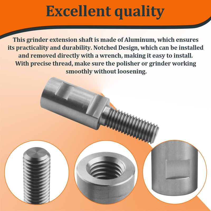 [Australia - AusPower] - Airway Buff Extender, 3-1/2" Aluminum Airway Buffing Wheel Extension Shaft for Aluminum Wheel Polishing Kit, Angle Grinder Extension Rod, Buffing Machine Accessories(1PCS) 
