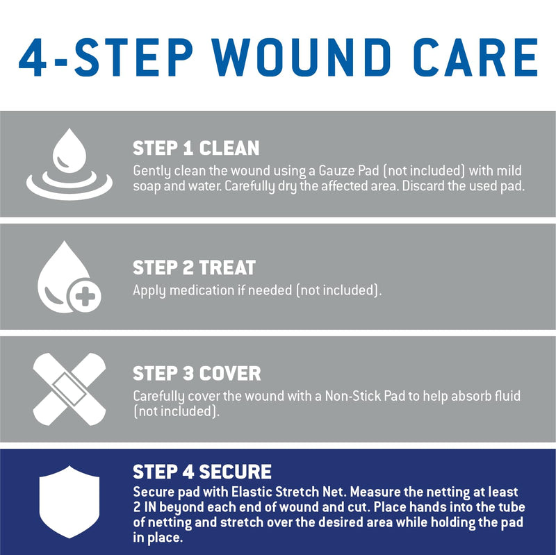 [Australia - AusPower] - Care Science Elastic Stretch Net, 1 Roll, 5 Yards | Premium First Aid Wound Care, Secures Wound Dressings Firmly & Comfortably in Place 