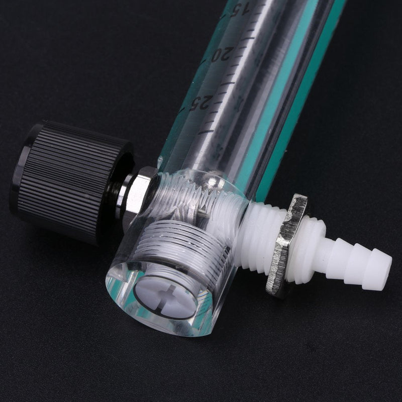 LZQ-5 Flow Meter 2.5 - 25 L/min Acrylic Plastic and Metal Flow Meter with Control Valve for Oxygen, Air, Gas