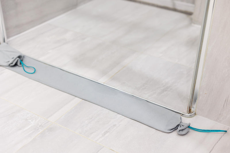 [Australia - AusPower] - Water Activated Leak Protection Dam for a Leaking Pipe, Washing Machine, clogged Toilet, no Preparation, Quick Protection, Absorbability 2,2 gallons, 2 Pack: 45x3,95 inch, Disposable Grey 8Lx2 