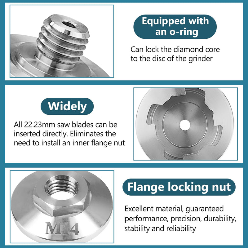 [Australia - AusPower] - M14 Adapter for Xlock with M14 Locking Nut, Angle Grinder Accessories, Quick Release Nut for Angle Grinder, Quick Release Nut for Angle Grinder 