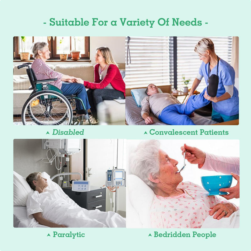 [Australia - AusPower] - Positioning Bed Pads for Elderly 48 * 40 inch Washable Transfer Sheet Seniors 8 Soft Handles Patient Pull Sheets Aid Moving,Lifting,Turning,Nursing Bedridden Reusable Transfer Blanket,Black Black 