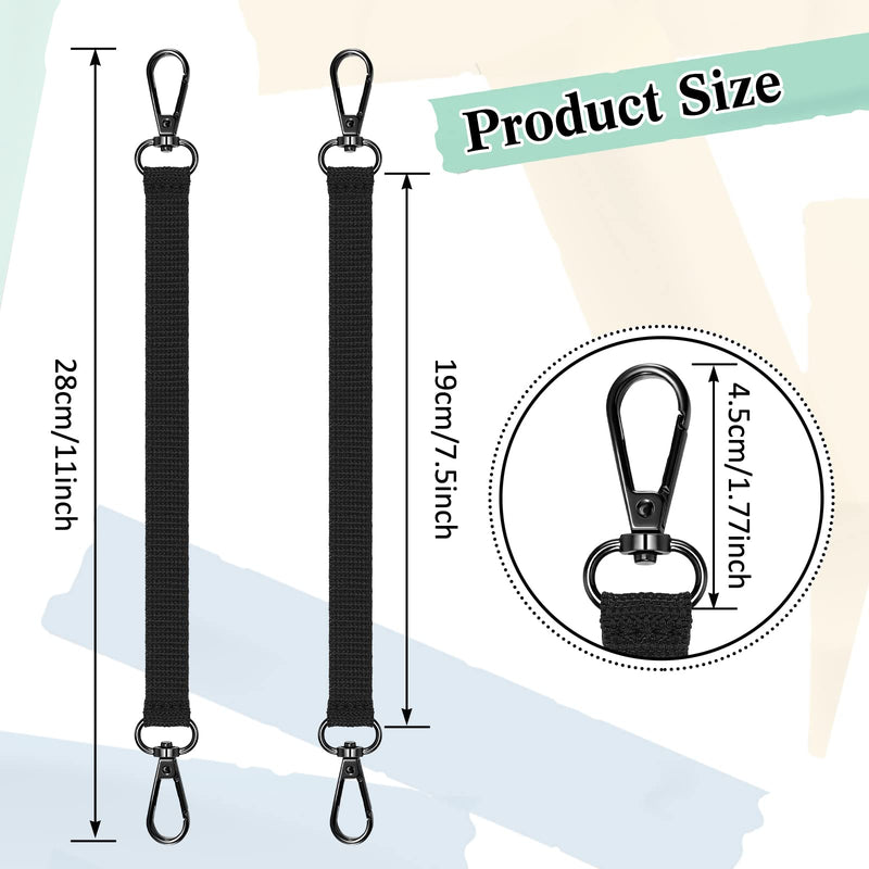 [Australia - AusPower] - Electrical Tape Holder Strap Tape Measure Holder for Belt Tape Thong with Snap Hooks Polyester Electrical Tape Holder Chain Electrical Tape Strap for Pouch Bag Tool Box Construction, Black 4 