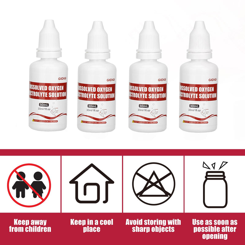[Australia - AusPower] - Zero Oxygen Calibration Solution and Electrolyte Solution 8pcs for Dissolved Oxygen Meters, 4 Bottles 50ml Zero-Oxygen DO Standard Solution, Applicable for All Brands of Dissolved Oxygen Testers 