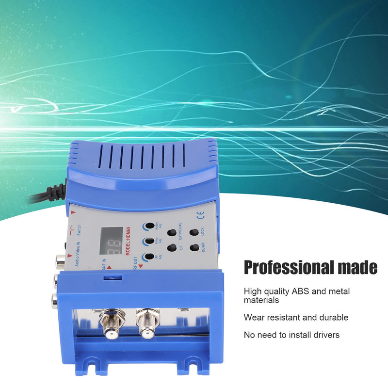 [Australia - AusPower] - Modulator RF Converter, /AV to RF HD Modulator, VHF UHF Demodulator Adapter Support PAL/NTSC TV Format Output for Home TV, Plug and Play(1080P) 