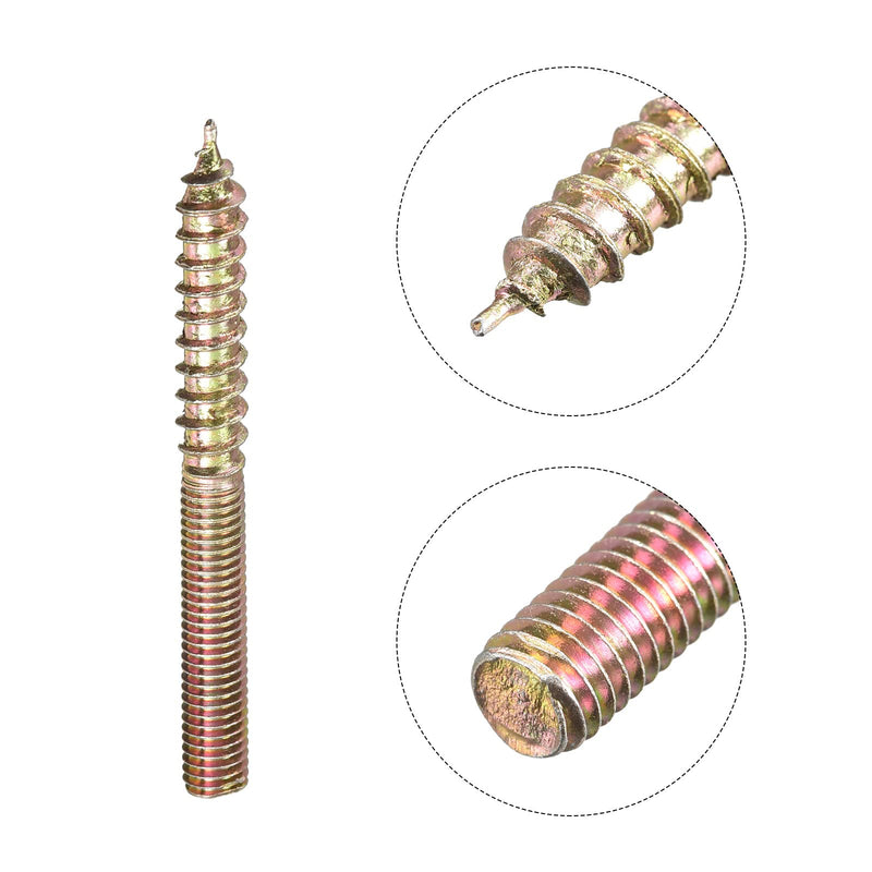 [Australia - AusPower] - uxcell M5x50mm Hanger Bolts, 12pcs Double Ended Thread Dowel Screws for Wood Furniture Connecting 